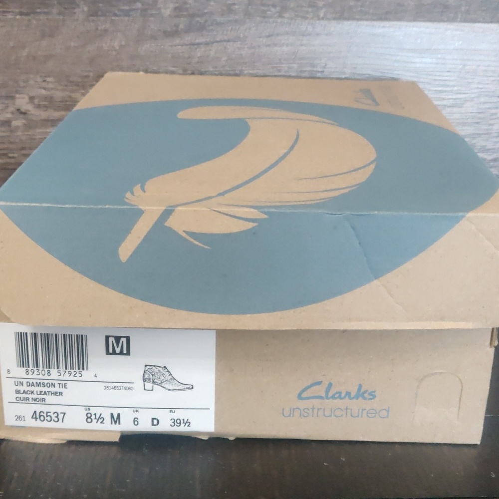 Clarks Unstructured Ankle Boots, black, size 8.5